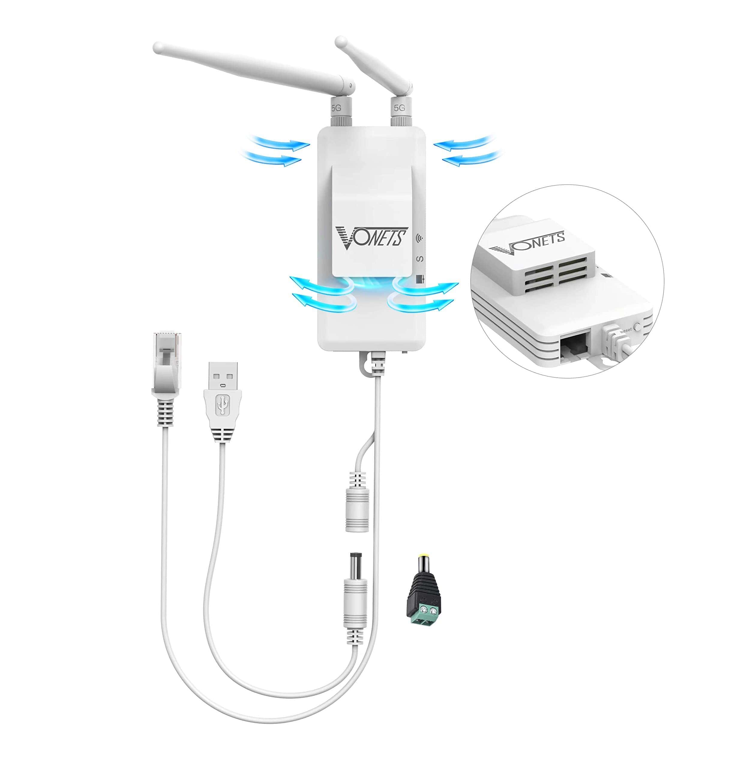 VONETS VAP11S-5G Puente Repetidor WiFi Industrial de 5GHz