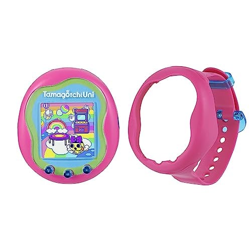 Juguete Retro Tamagotchi Uni a Color con Funda Muñeca -Rosa