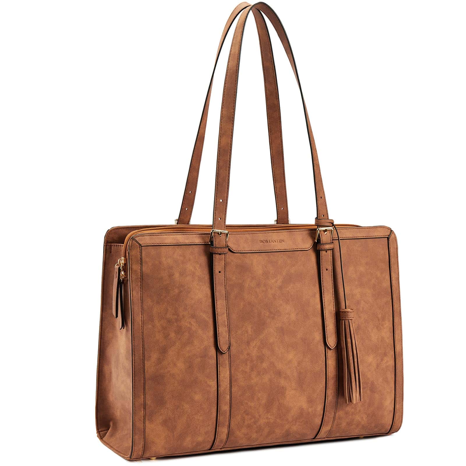 Bolso de Oficina BOSTANTEN para Laptop 15.6″ Cuero Sintetico