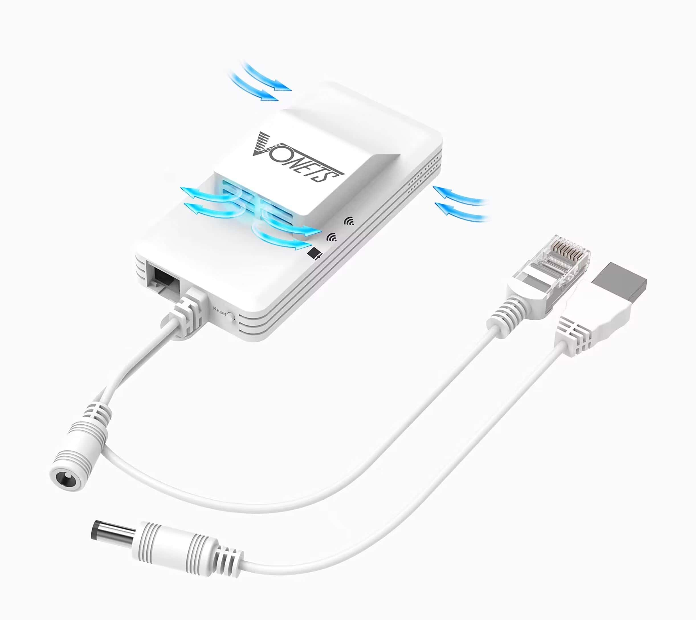 Adaptador de WiFi a Ethernet de Banda Dual Industrial