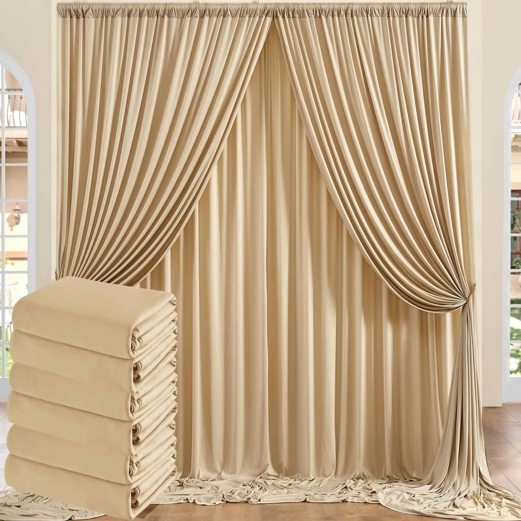 Telón de Fondo Beige sin Arrugas de 30ft x 10ft para