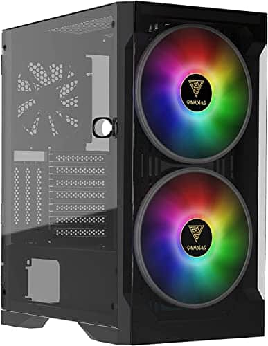 GAMDIAS ATX Mid Tower Gaming Computer Case para Escritorios