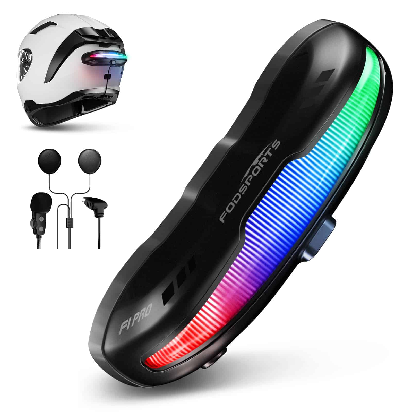 Intercomunicador Bluetooth para Motocicleta con Luz de