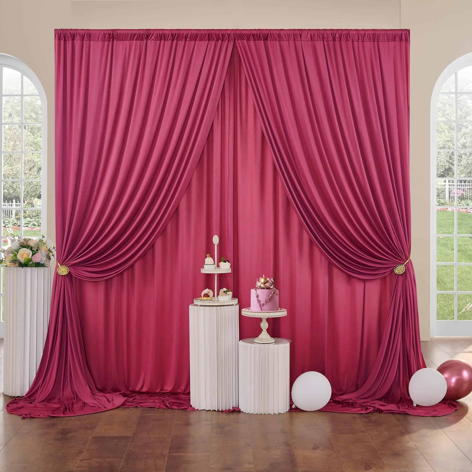 Paquete de 4 Paneles de Cortinas de Fondo de 10 pies x 20