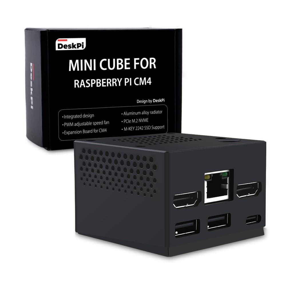 Carcasa GeekPi DeskPi Mini Cube para Raspberry Pi CM4
