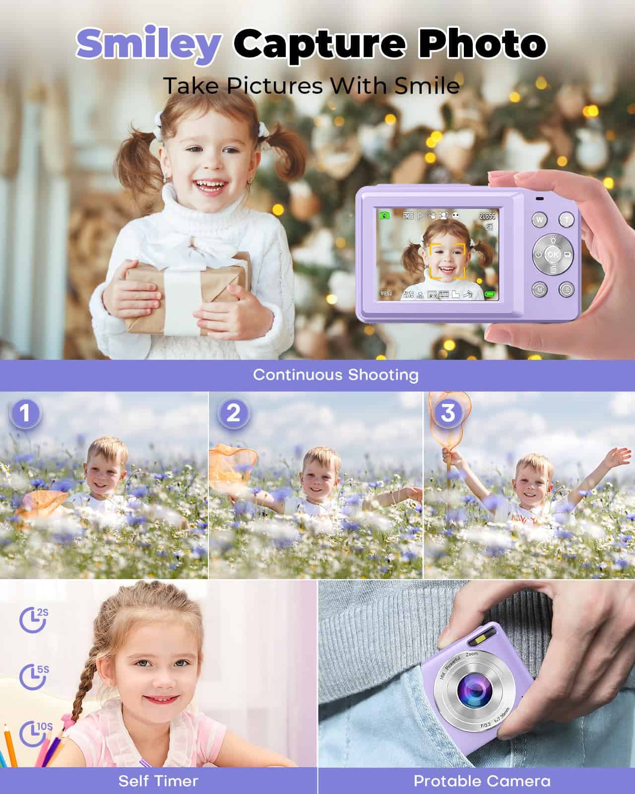 Cámara Digital para Niños con Tarjeta de 32GB, Nsoela FHD - Image 6