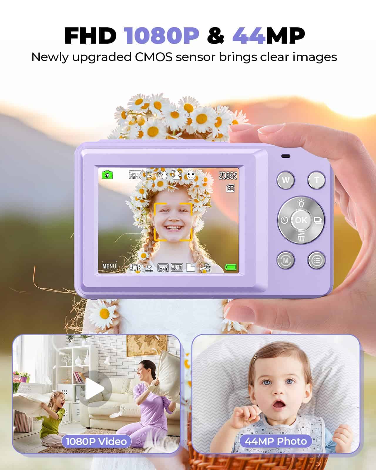 Cámara Digital para Niños con Tarjeta de 32GB, Nsoela FHD - Image 4
