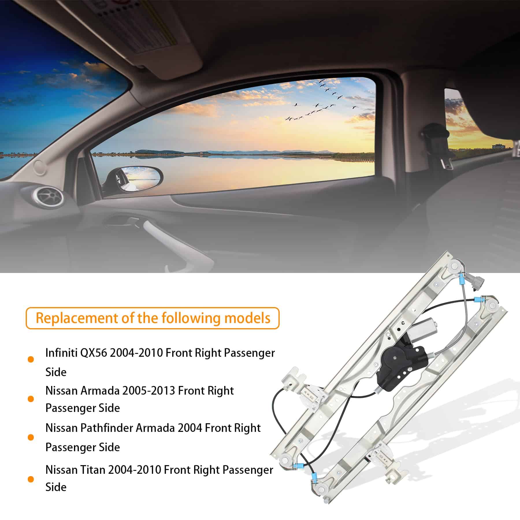 HXHAUTO Regulador de Ventana Eléctrico y Motor Compatible - Imagen 3