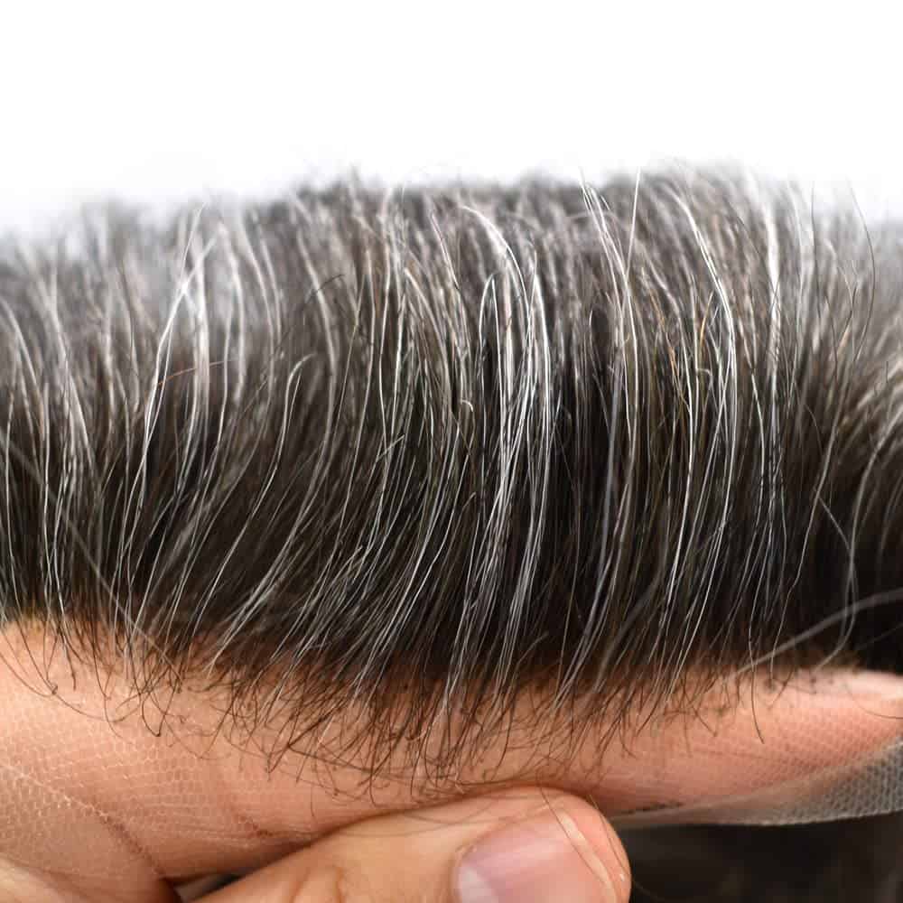 Tupé para Hombres con Encaje Francés en Frente Cabello - Imagen 4