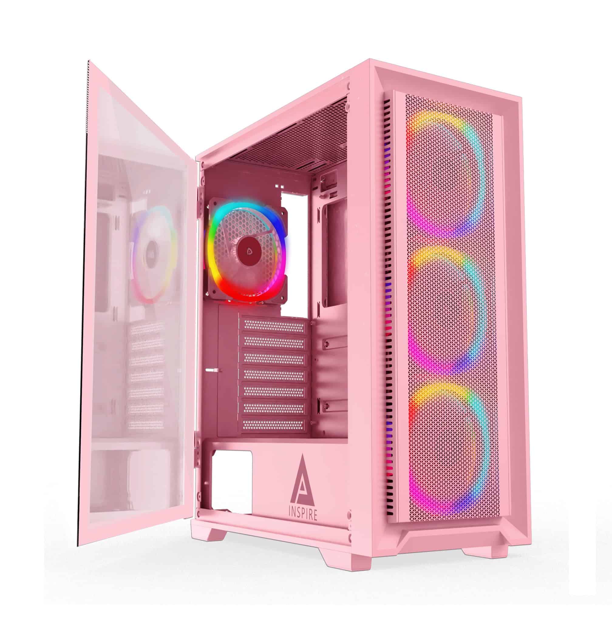 Apevia Inspire-PK Mid Tower ATX Gaming PC Case con 4X