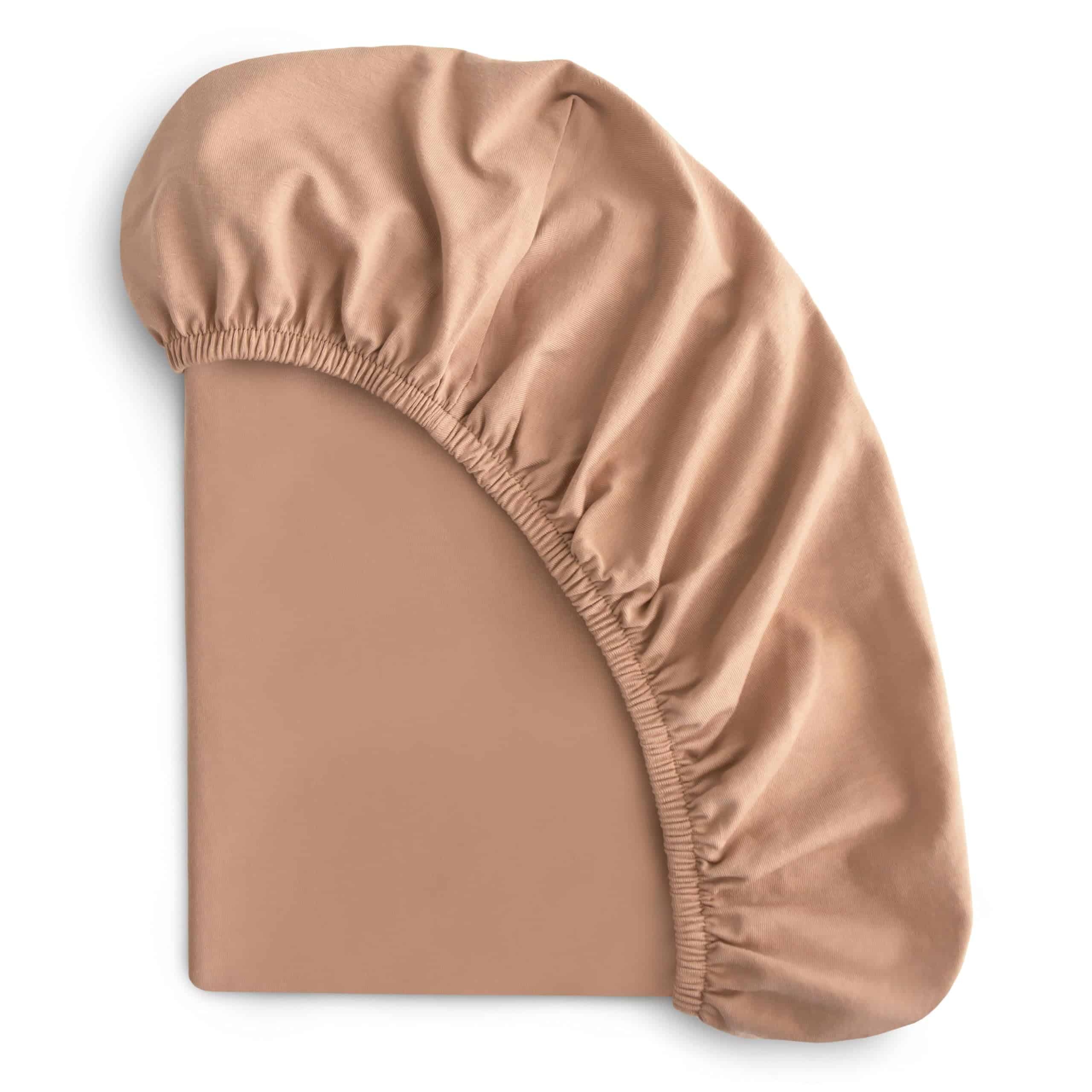 Sábana para cuna elástica y suave mushie | Ajustable 28" x