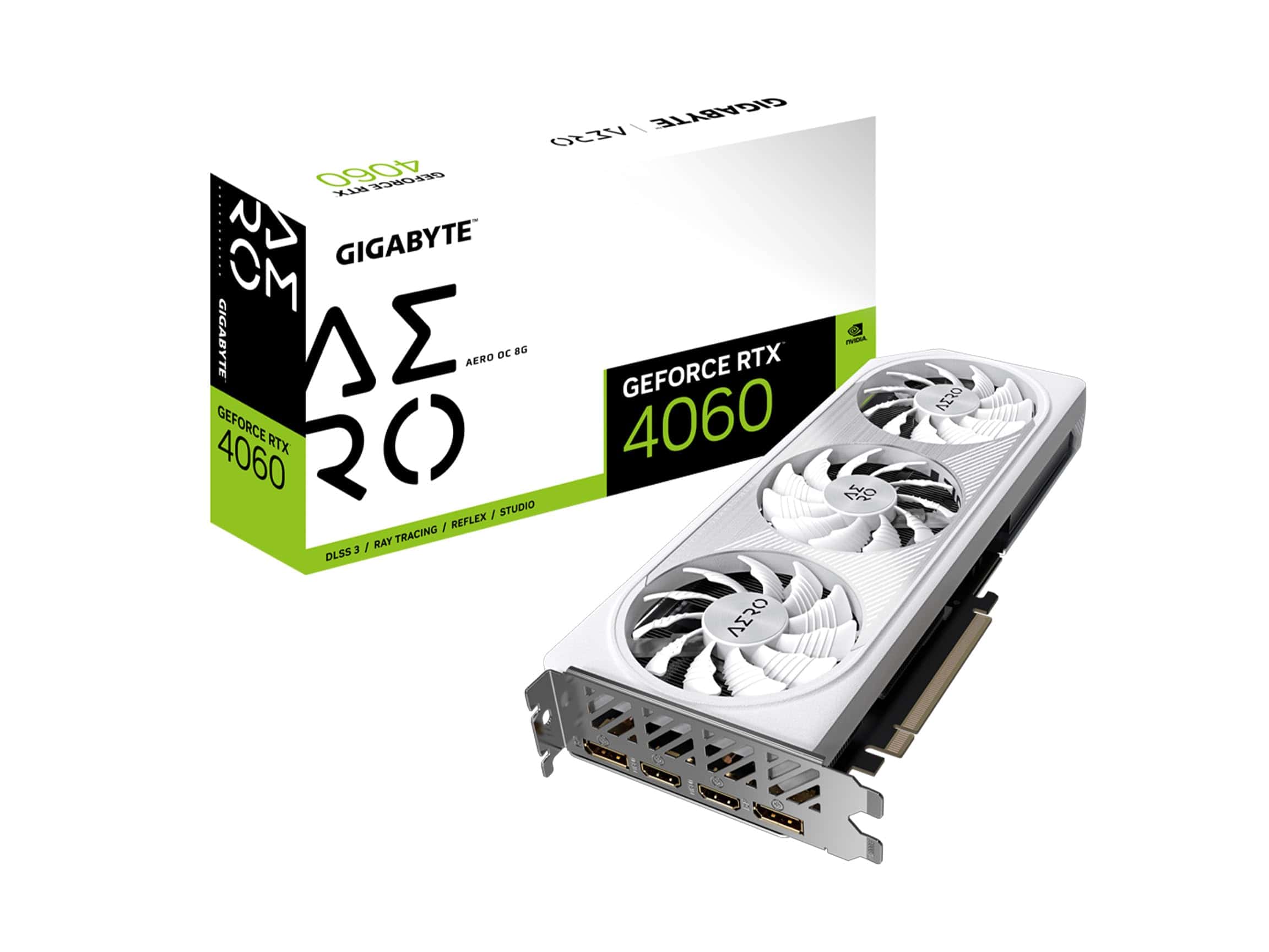 Tarjeta gráfica GIGABYTE GeForce RTX 4060 AERO OC 8G, 3X