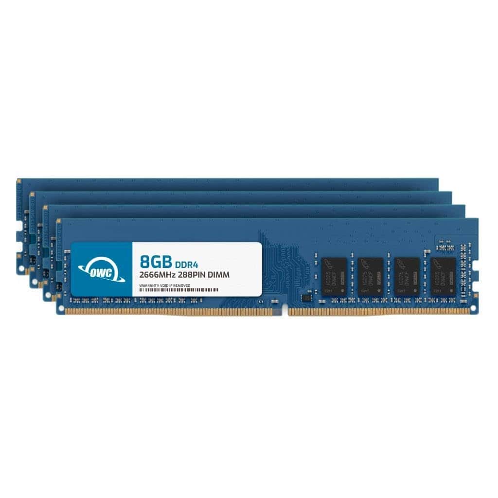 OWC 32GB (4x8GB) DDR4 2666MHz PC4-21300 CL19 1RX8 UDIMM
