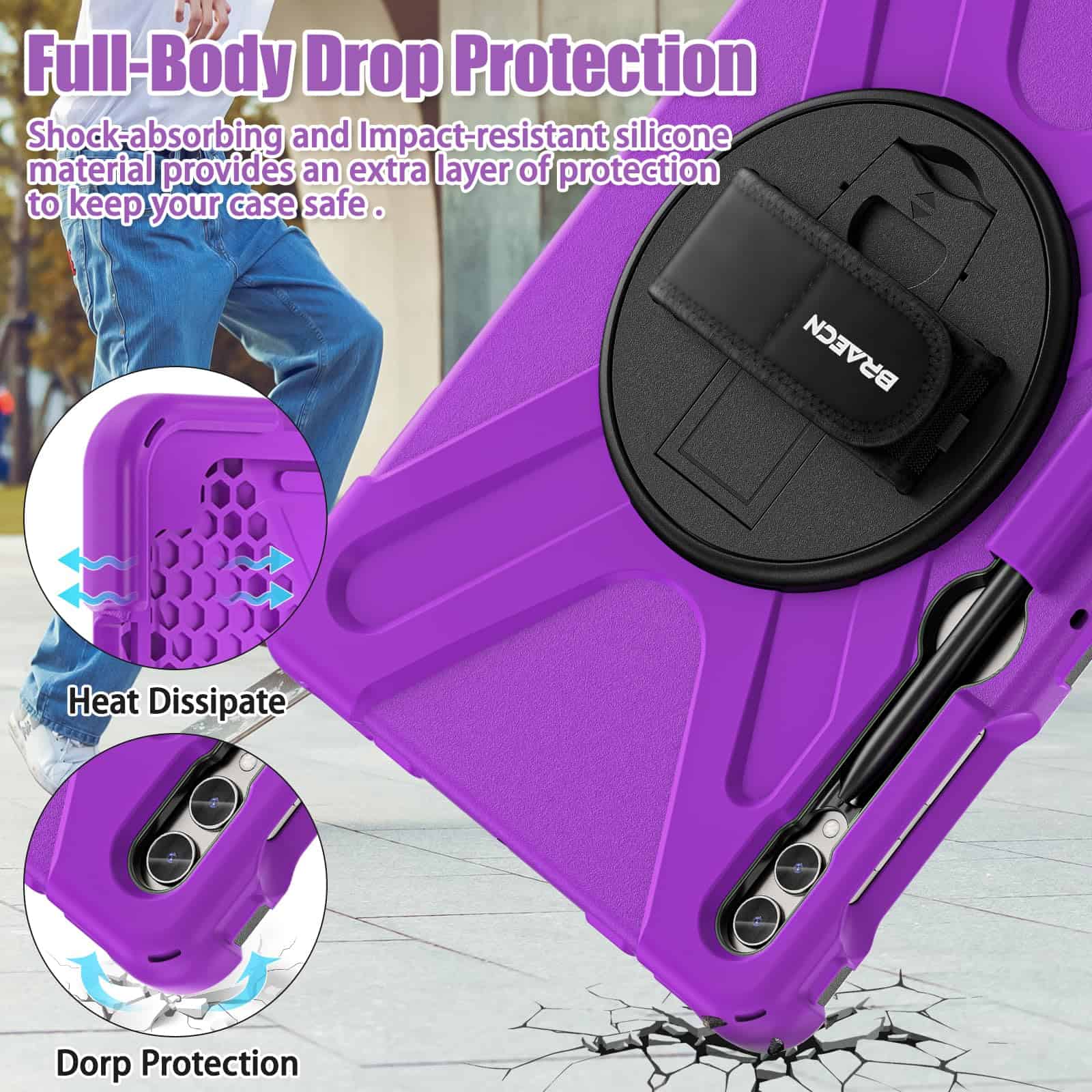 Funda BRAECNstock para Samsung Galaxy Tab S10+ Plus/ S9 FE+ - Image 4
