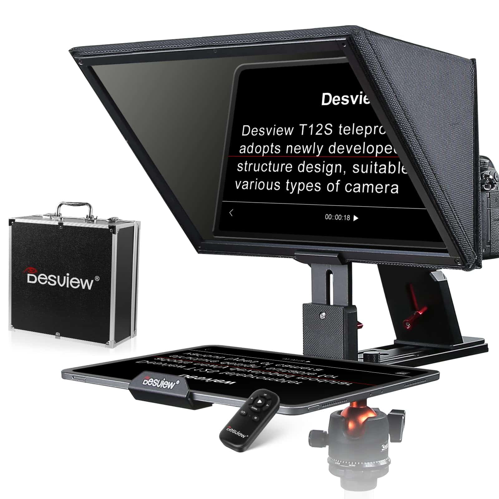 Teleprompter Desview T12S, 12.9 pulgadas Metal