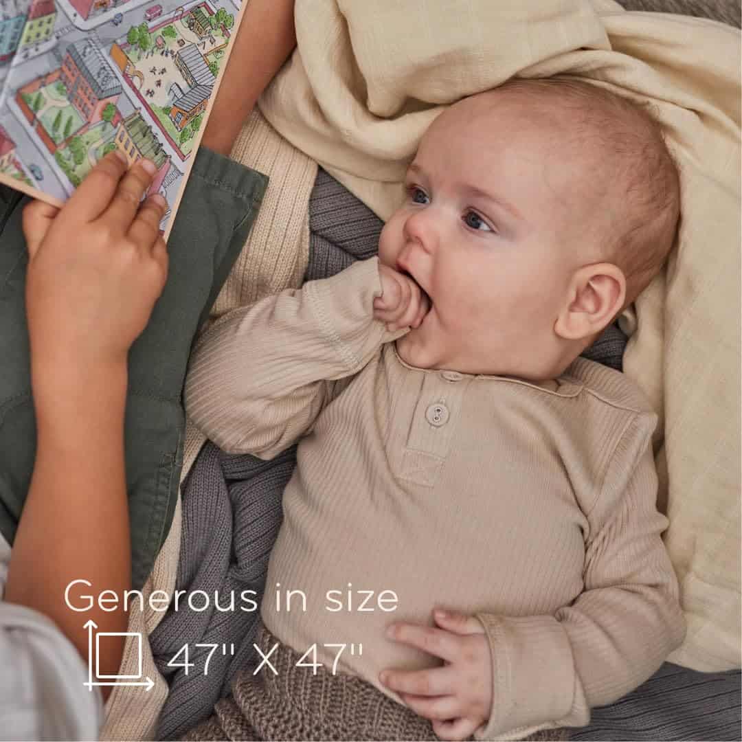Huxie Swaddle - 100% Algodón Orgánico - Mantas -Fog - Image 3