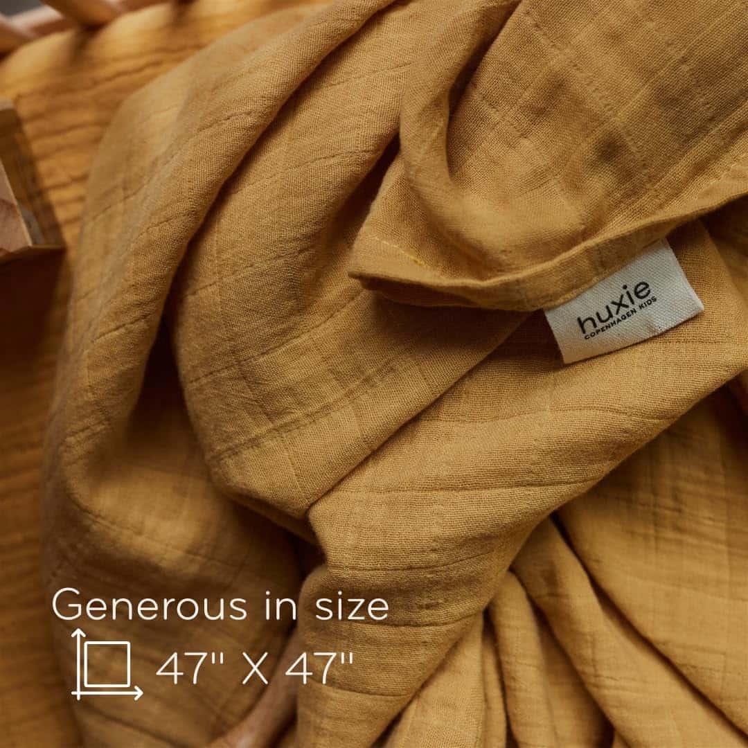 Huxie Swaddle - 100% Algodón Orgánico - -Amarillo Otoño/Natu - Image 5