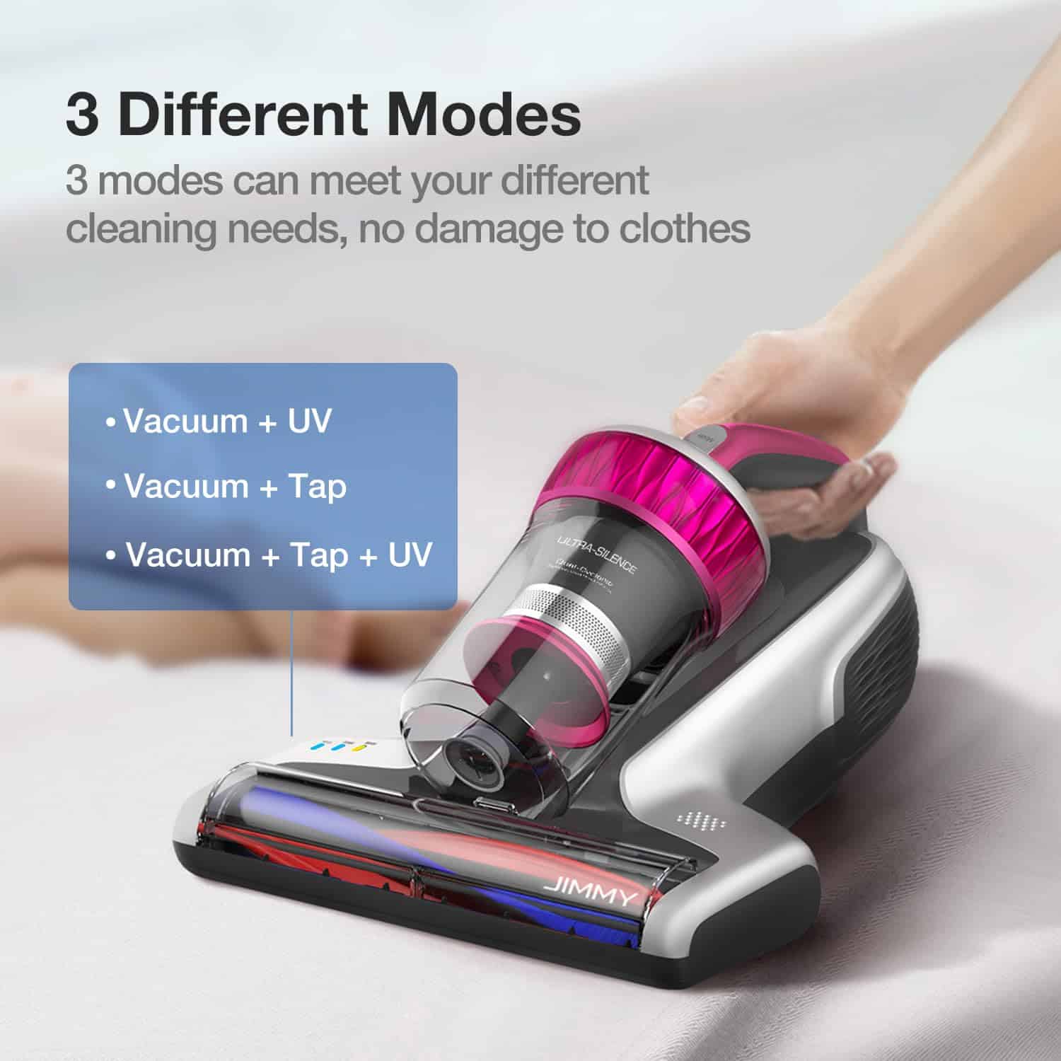 Aspiradora para Cama Jimmy WB73 Alergias UV con Cable -Rosa - Image 7