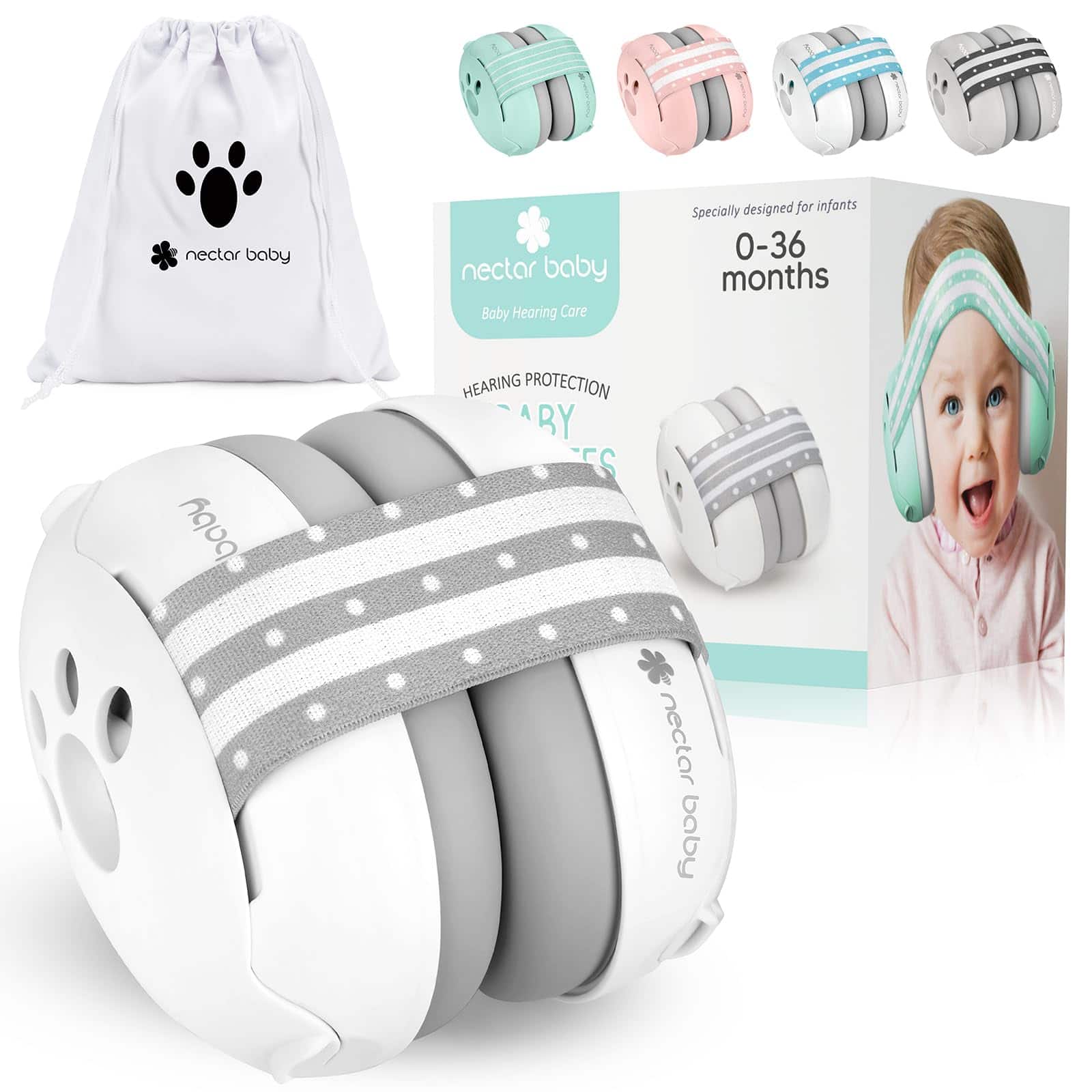Protectores de Oidos para Bebés NECTAR BABY, Cascos de