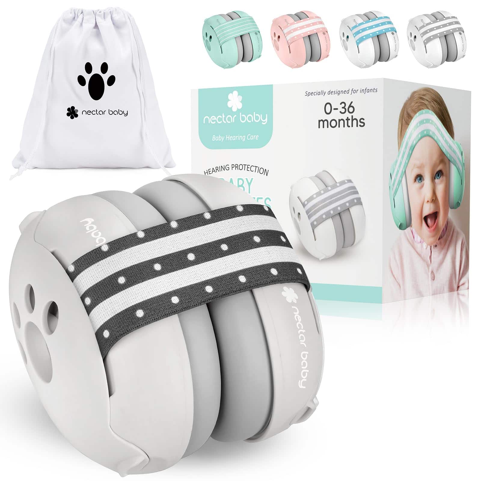 Nectаr Baby - Auriculares para Bebés con Reducción de