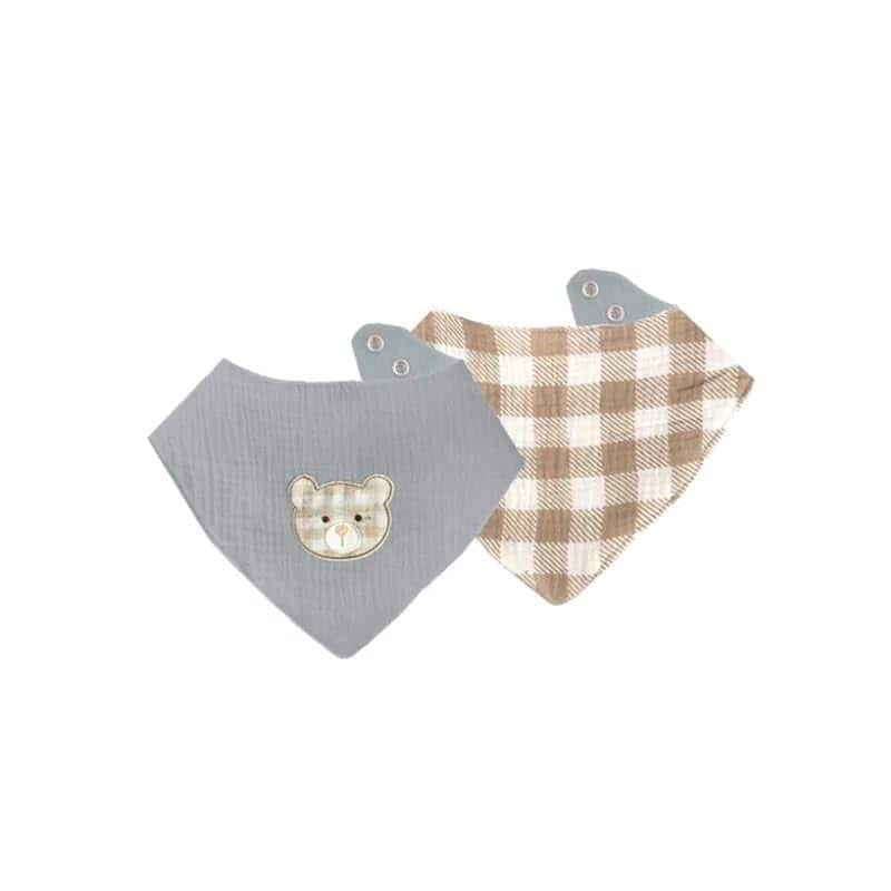 Conjunto de baberos de bandana MON AMI Bear - Paquete de 2