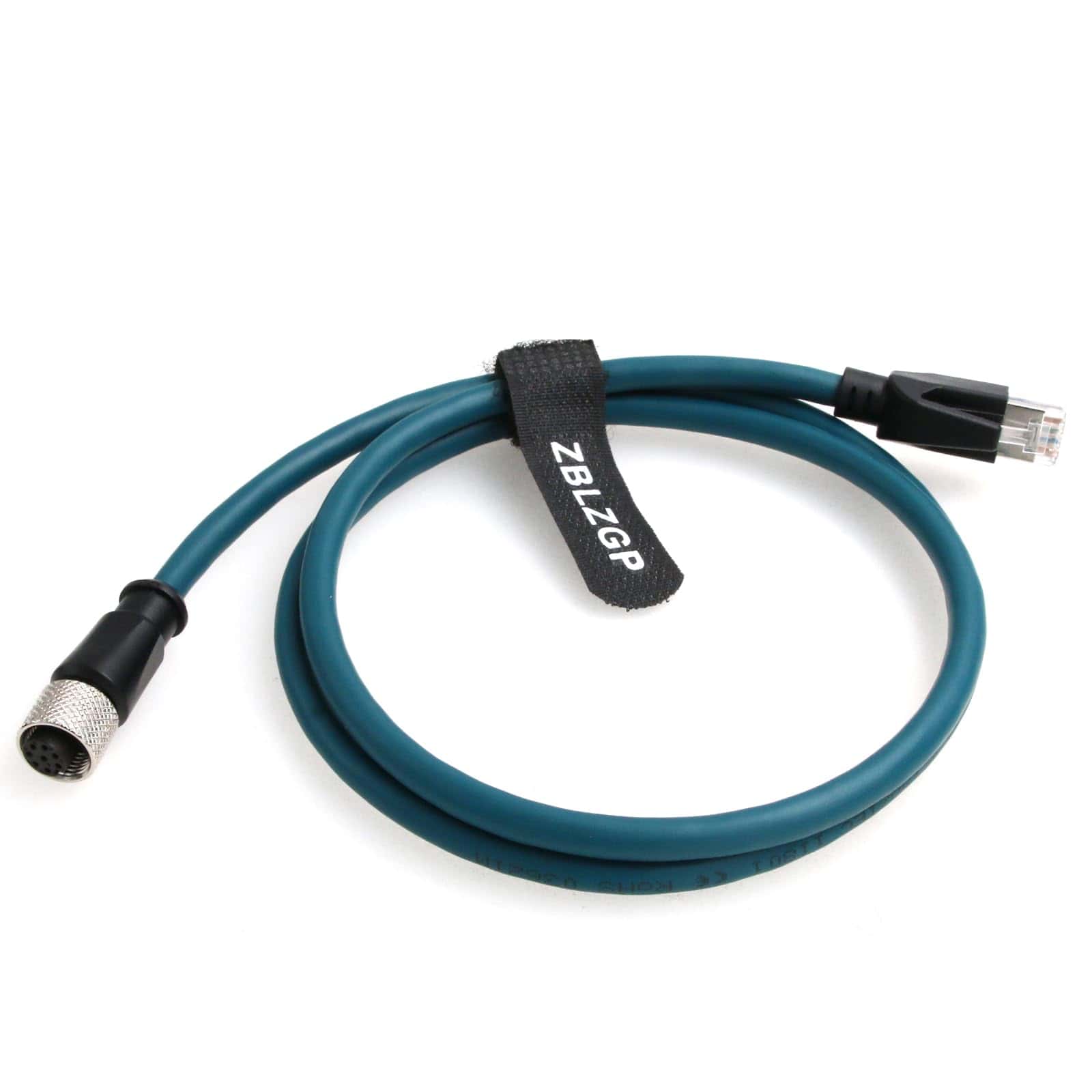 Cable Ethernet Cat 7e M12 Hembra 8 Pines a RJ45 Recto