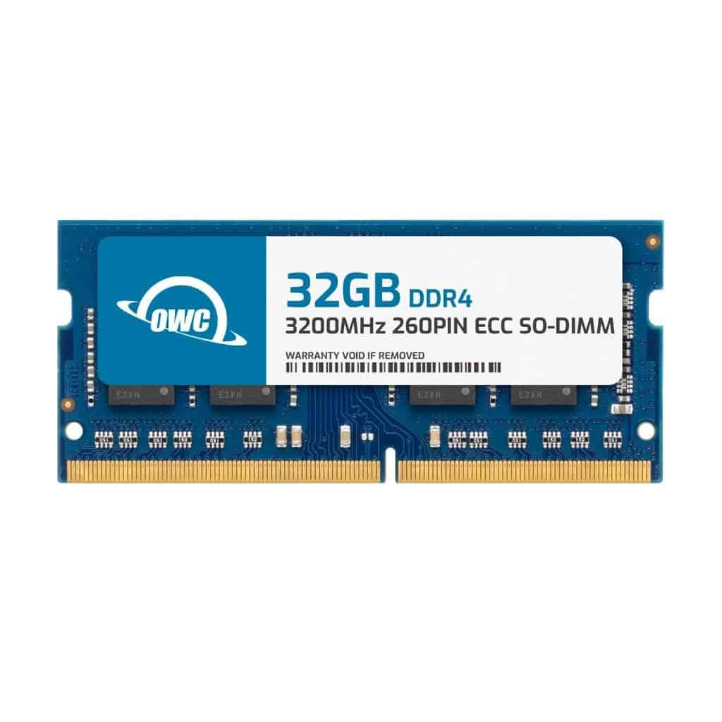 OWC 32GB DDR4 3200MHz PC4-25600 CL22 2RX8 ECC Unbuffered