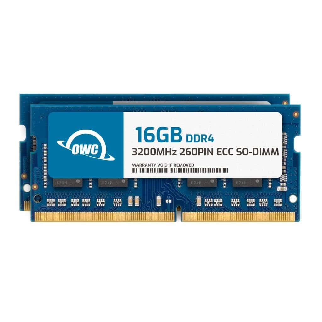 OWC 32GB (2x16GB) DDR4 3200MHz PC4-25600 CL22 1RX8 ECC