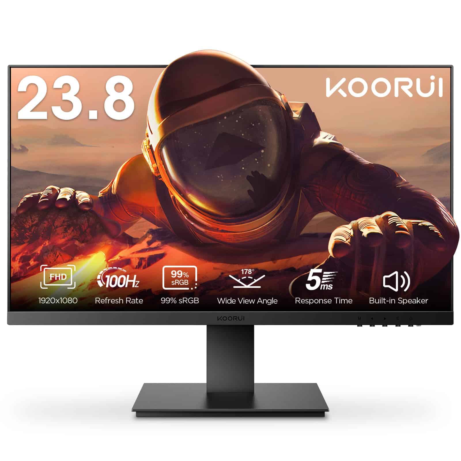 Monitor de Computadora KOORUI 23.8" FHD 100HZ HDMI VGA