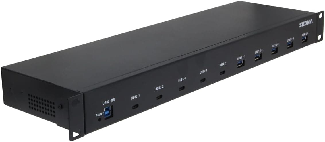 SEDNA - 19 Pulgadas 1U Hub de Montaje en Rack de 10 Puertos