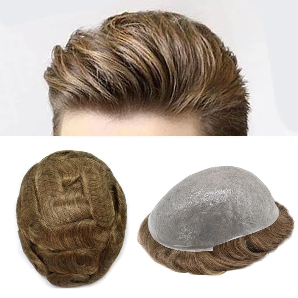 Toupee para Hombres Ultra Thin Skin de Cabello Humano