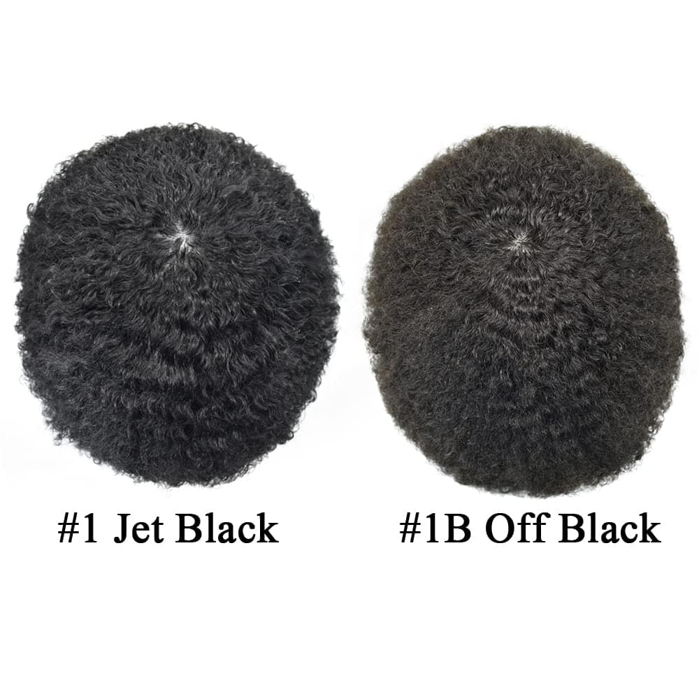Tupé Afro Curl para Hombres Negros Sistema de Reparación de - Imagen 3