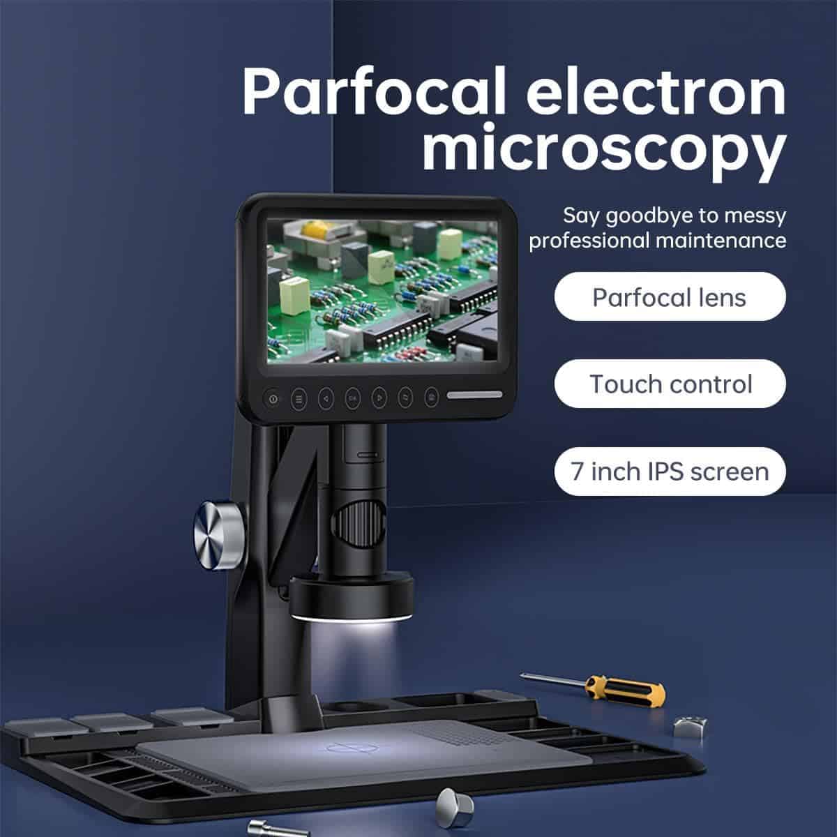 Microscopio digital SZJMS de 7" con estación de soldadura, - Image 3