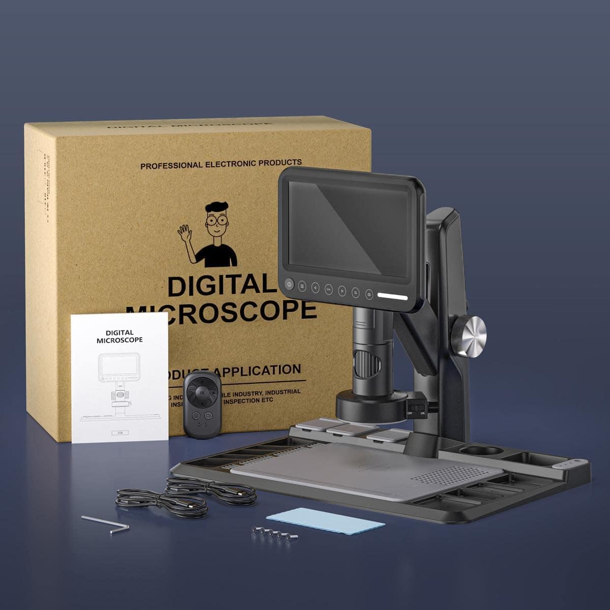 Microscopio digital SZJMS de 7" con estación de soldadura, - Image 9