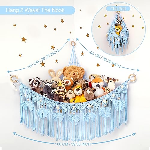 ANROYE Organizador de Macramé para Peluches con Luz de - Imagen 5