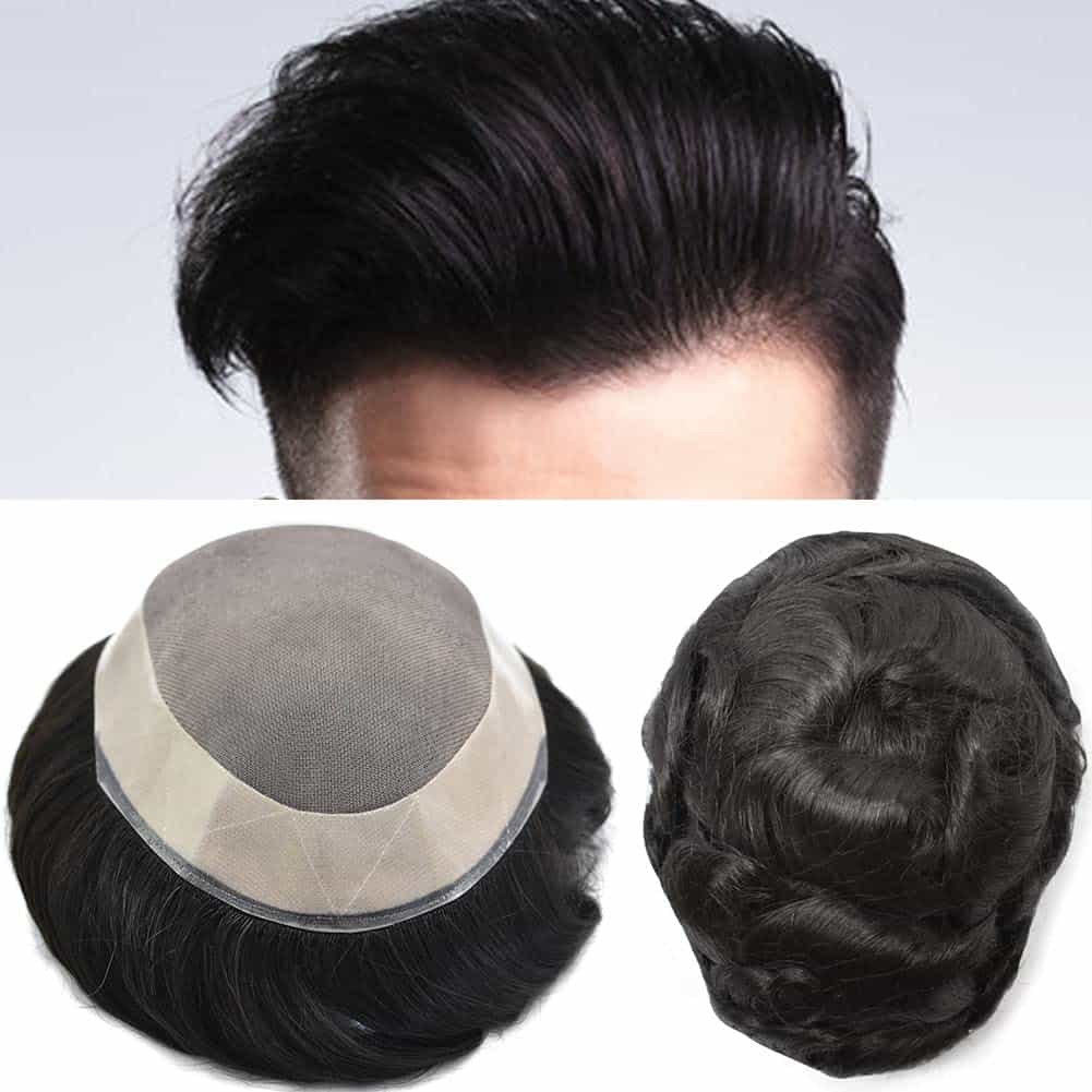 Peluca para Hombres Sistema Capilar de Pelo Natural Mono