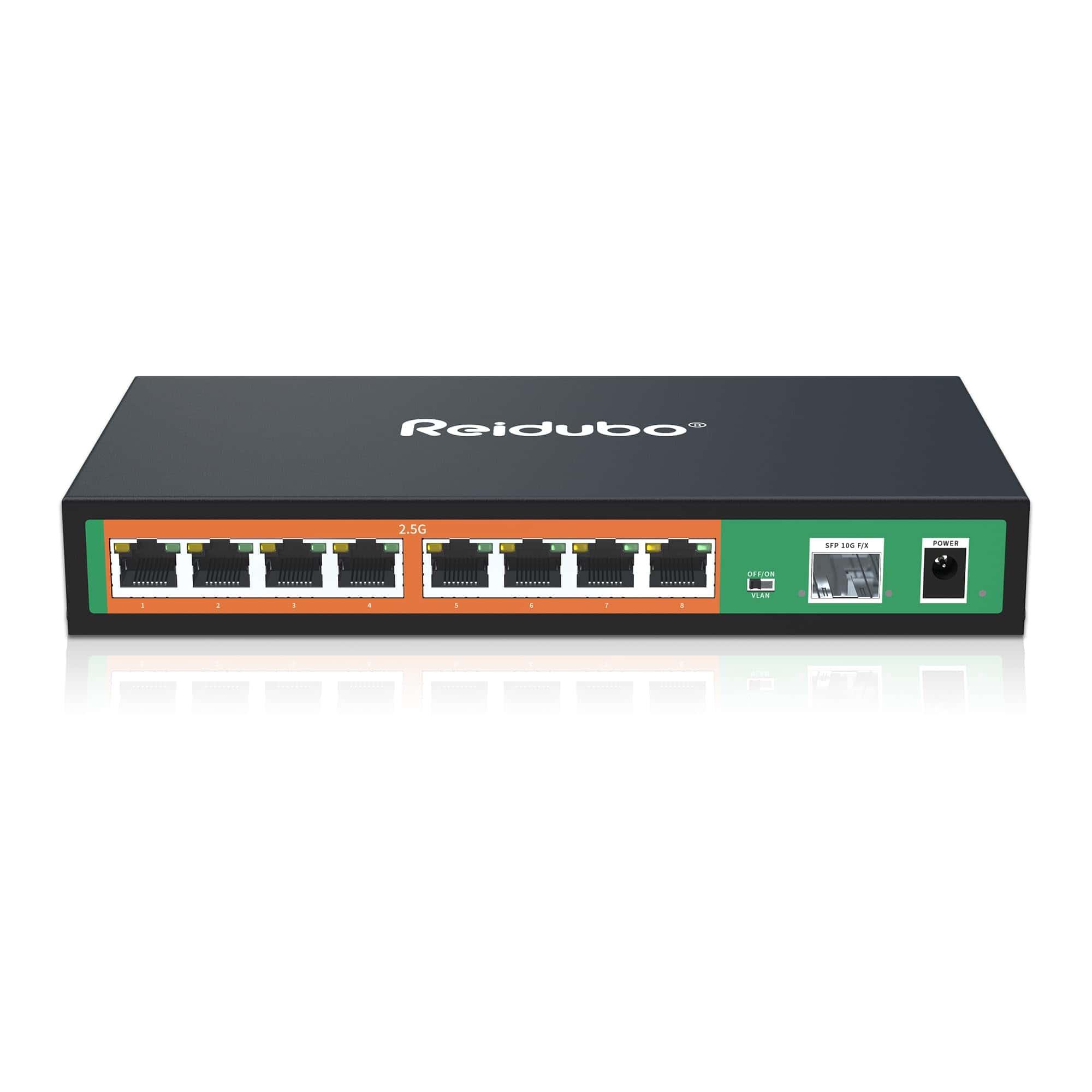 Switch Ethernet Reidubo de 9 Puertos 2.5GB, 8 Puertos de