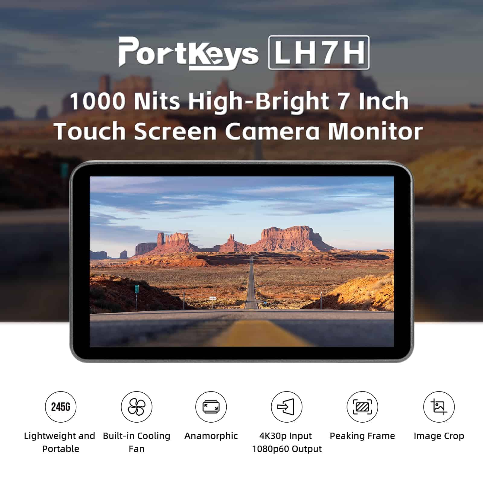 Monitor de Campo para Cámara Portkeys LH7H 7" 1000nit - Image 3