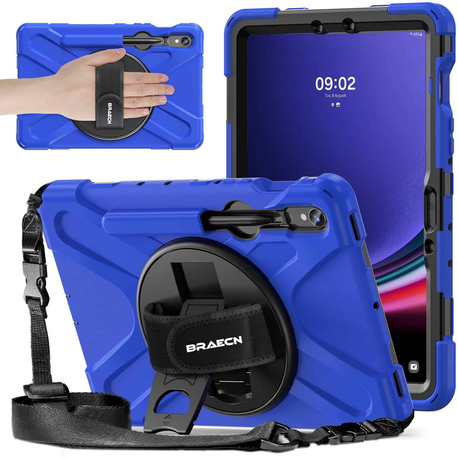Funda BRAECN para Samsung Galaxy Tab S10 FE/ S9 -Azul