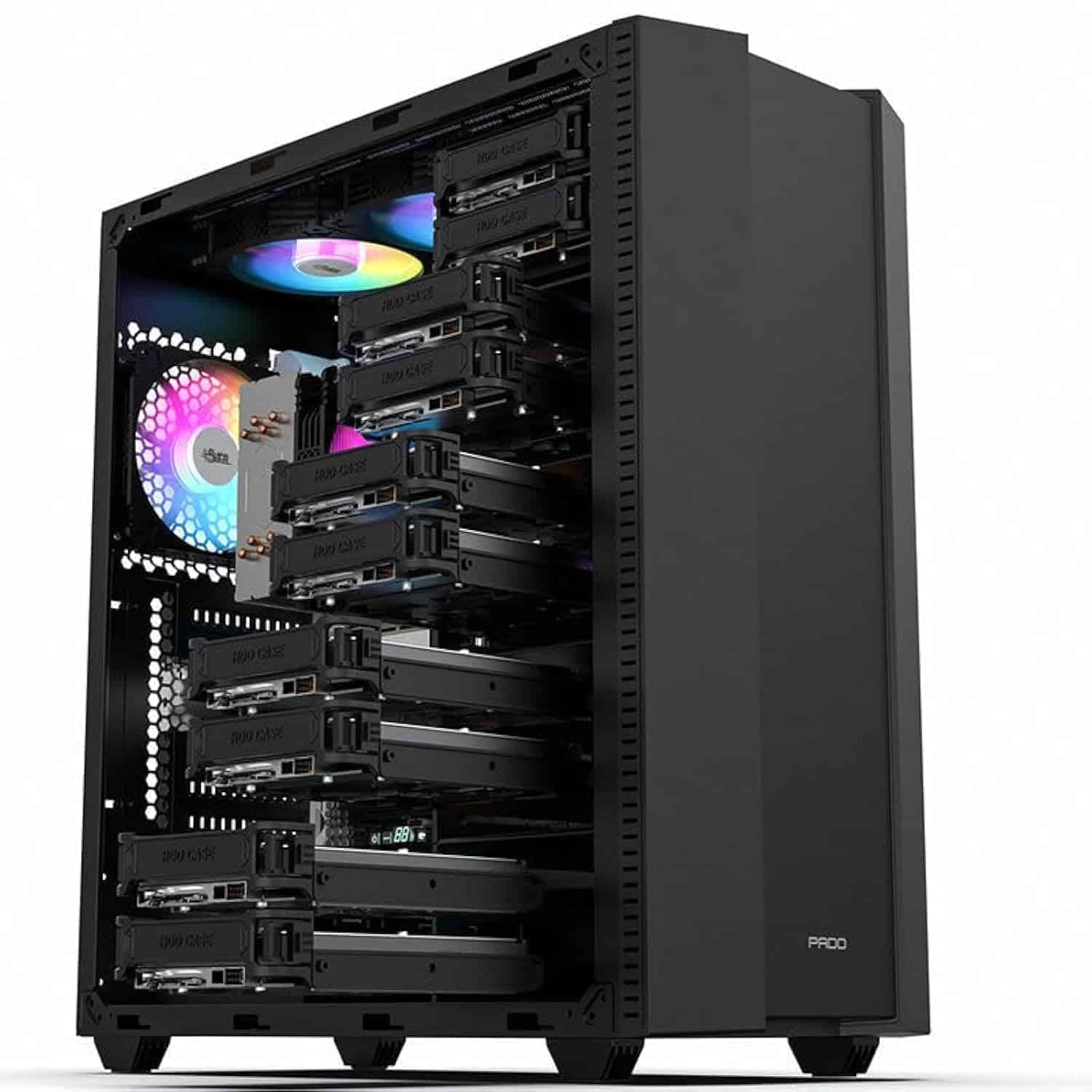 F10 Airflow Full-Tower Case, Multi-HDD Drive Server Case,