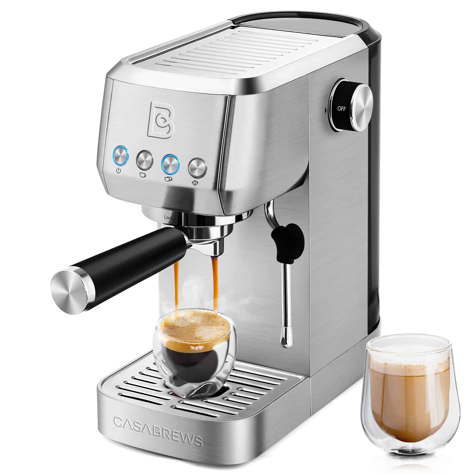 Cafetera Espresso CASABREWS 20 BAR 49oz Regalo Navidad Negro