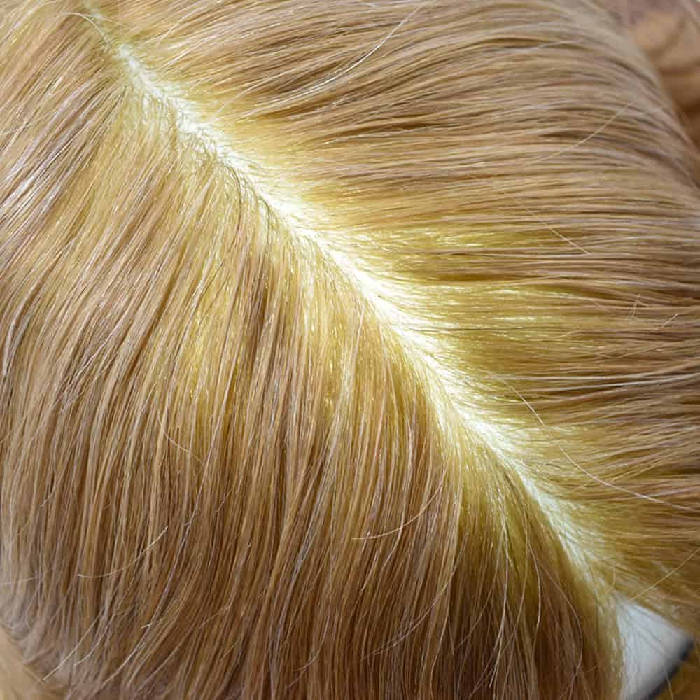 Toupee para Hombres Peluca de Piel de Poliuretano Completa - Imagen 5