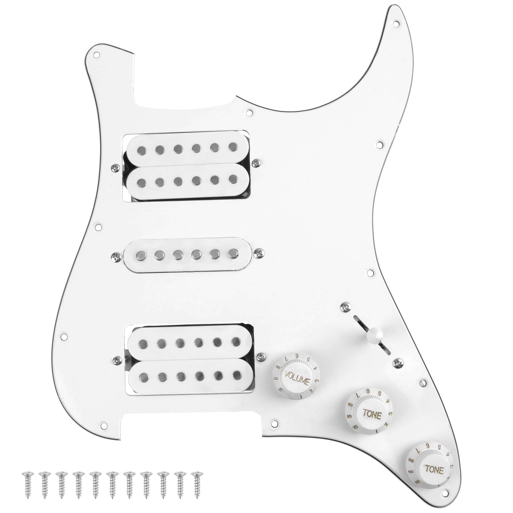 Yootones 3Ply HSH 11 Hole Loaded Prewired Pickguard con 2