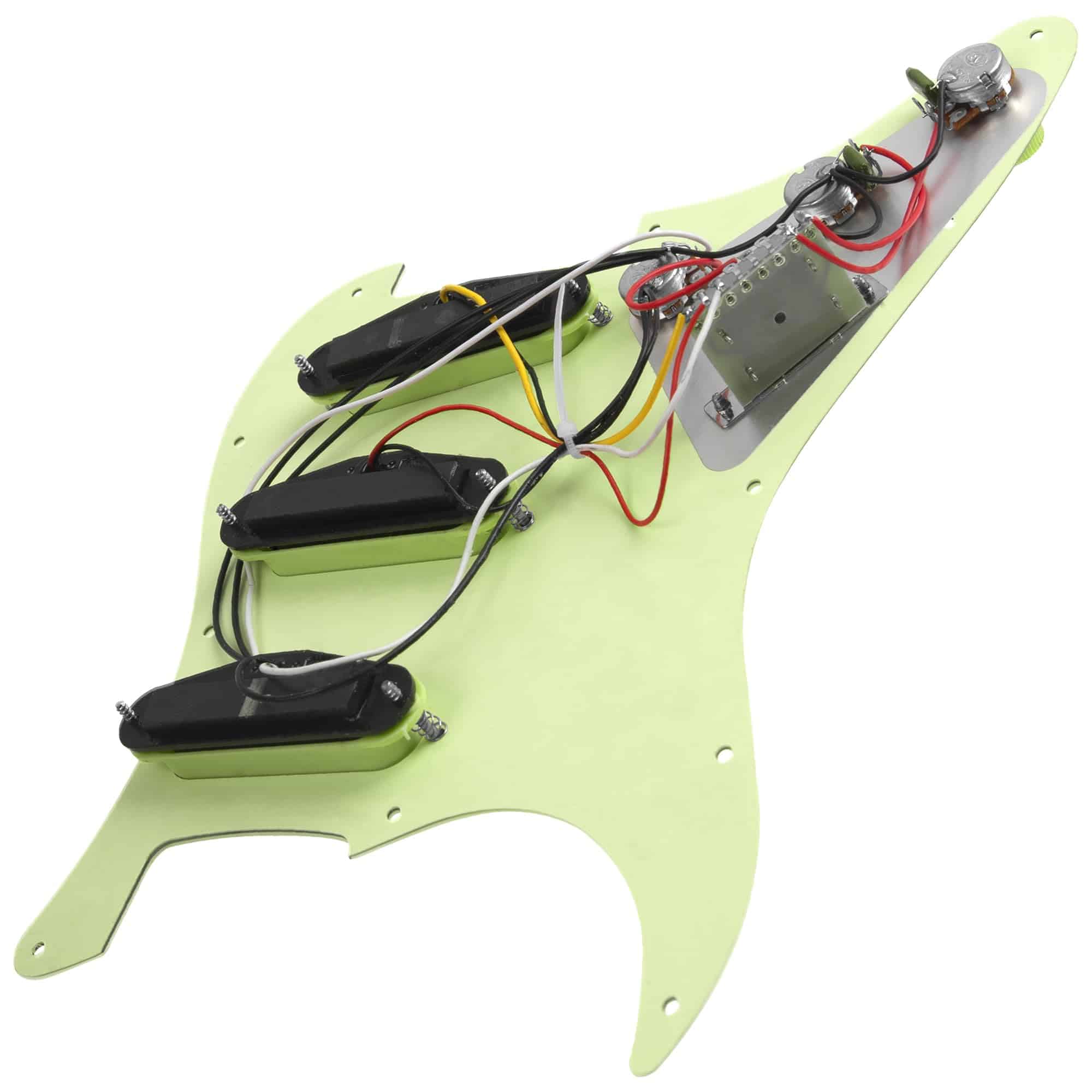 Yootones 11-Hole 3-Ply SSS Prewired Loaded -Verde Claro - Imagen 7