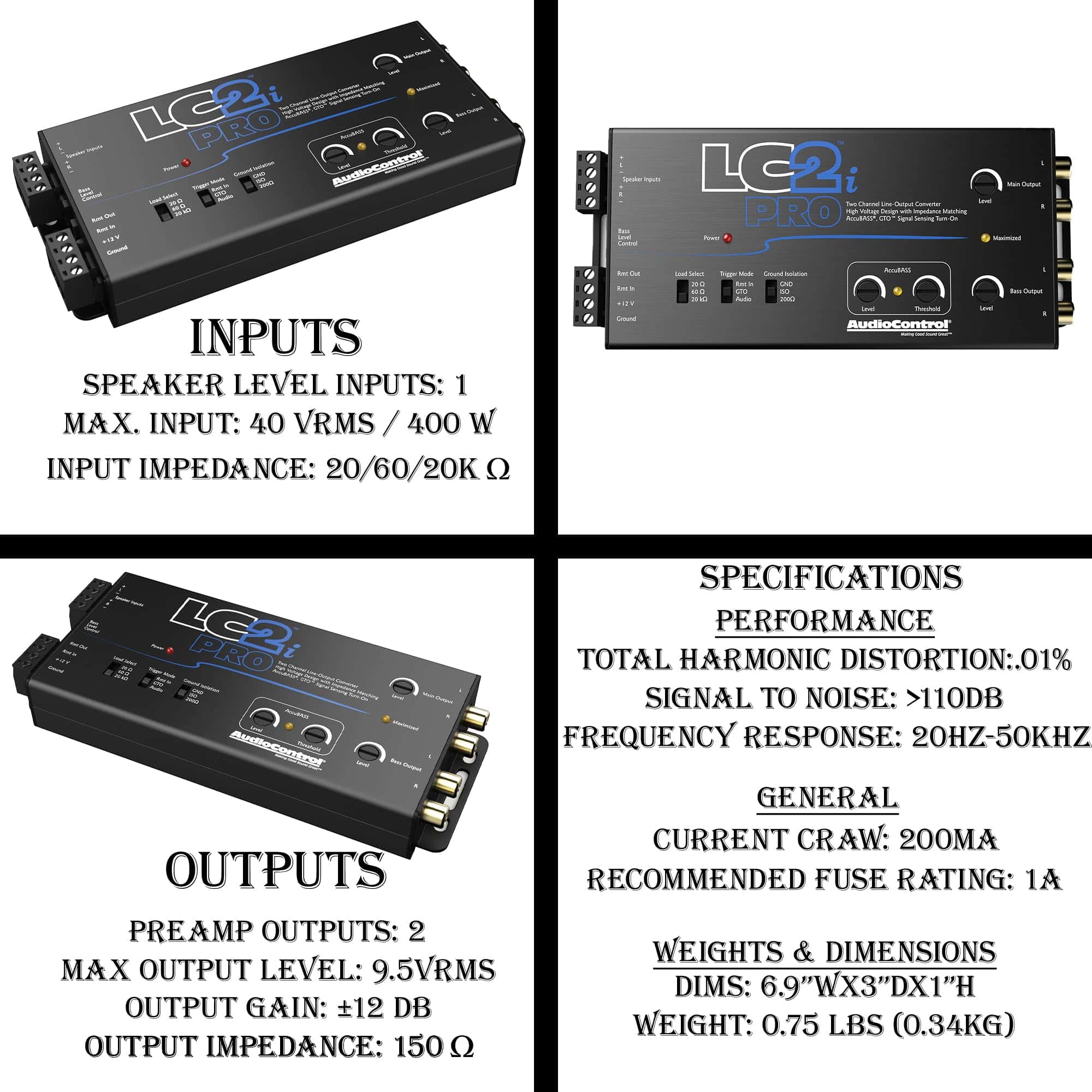 Kit convertidor de línea de 2 canales Elite Audio AccuBASS - Image 3