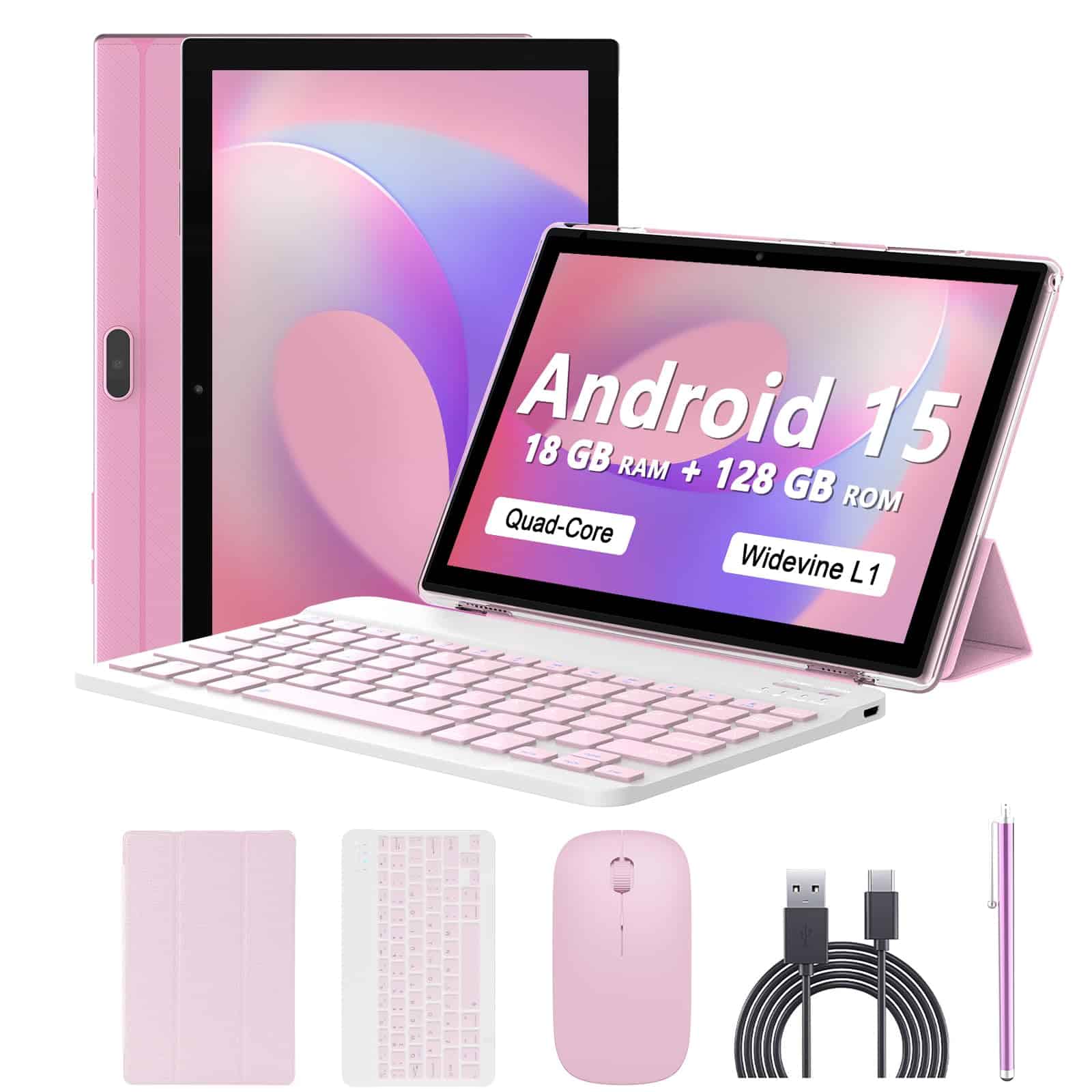 Tablet Android 15 de 10 pulgadas, 18GB RAM + 128GB ROM/2TB
