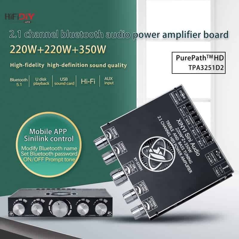 HIFIDIY LIVE XY-S350H 2.1 TPA3251D2 Bluetooth 5.0 - Image 3