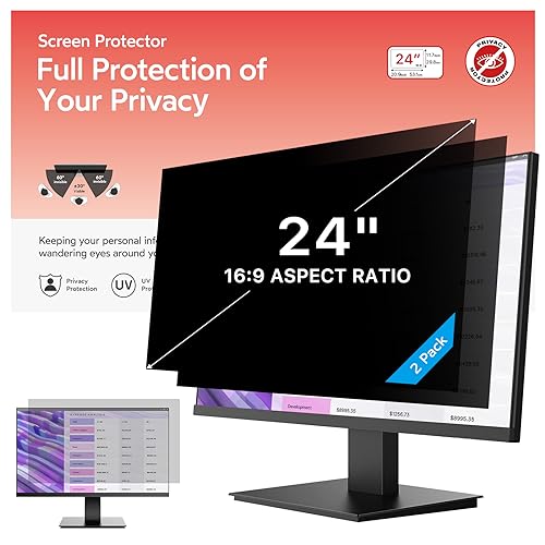[Paquete de 2] Filtro de Privacidad Extraíble para Monitor