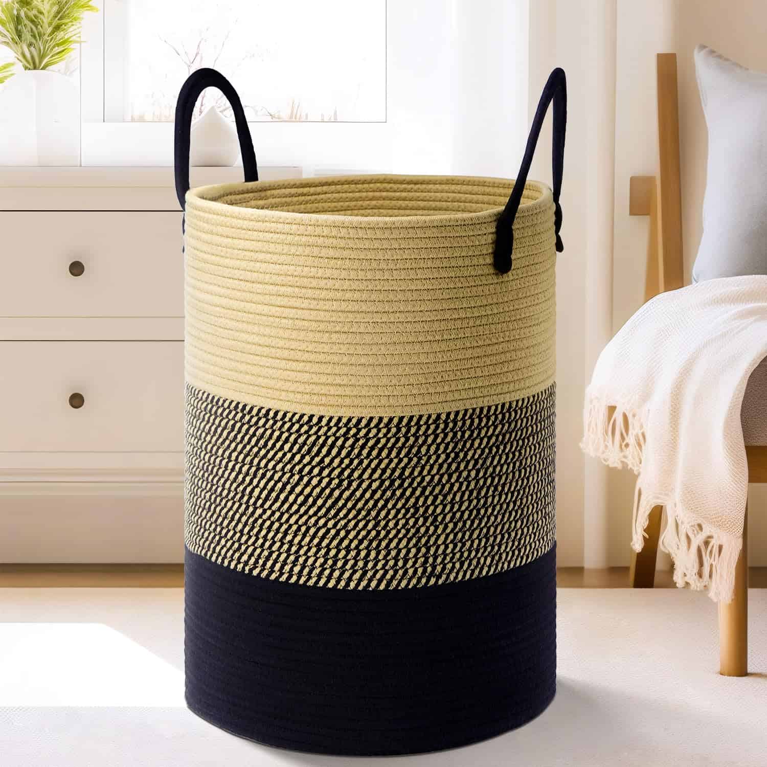 Cesto de Ropa Artfeel, Cesta de Lavandería de Cuerda de