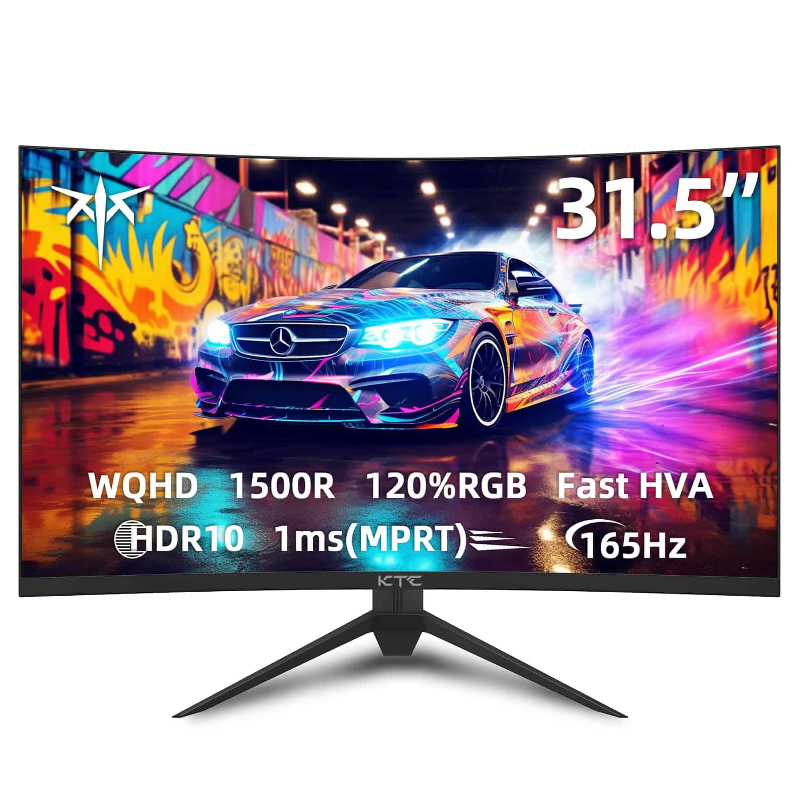 Monitor Curvo Gamer KTC de 32" 2560x1440P 165Hz HDMI